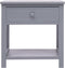 vidaXL - Nachtkastje - 40x29x42 - cm - paulowniahout - grijs