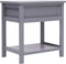 vidaXL - Nachtkastje - 40x29x42 - cm - paulowniahout - grijs