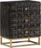 vidaXL - Nachtkastje - 40x29x50 - cm - massief - mangohout
