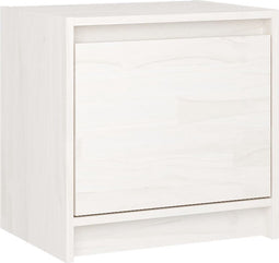 vidaXL - Nachtkastje - 40x30,5x40 - cm - massief - grenenhout - wit