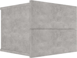 vidaXL - Nachtkastje - 40x30x30 - cm - bewerkt - hout - betongrijs