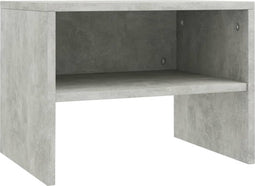vidaXL - Nachtkastje - 40x30x30 - cm - bewerkt - hout - betongrijs