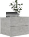 vidaXL - Nachtkastje - 40x30x30 - cm - bewerkt - hout - betongrijs