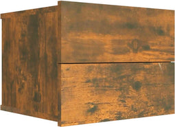 vidaXL - Nachtkastje - 40x30x30 - cm - bewerkt - hout - gerookt - eikenkleurig