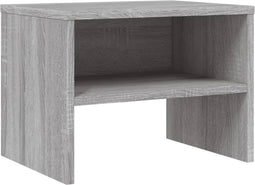 vidaXL - Nachtkastje - 40x30x30 - cm - bewerkt - hout - grijs - sonoma - eikenkleurig