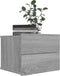 vidaXL - Nachtkastje - 40x30x30 - cm - bewerkt - hout - grijs - sonoma - eikenkleurig