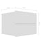 vidaXL - Nachtkastje - 40x30x30 - cm - bewerkt - hout - hoogglans - wit