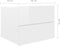 vidaXL - Nachtkastje - 40x30x30 - cm - bewerkt - hout - hoogglans - wit