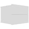 vidaXL - Nachtkastje - 40x30x30 - cm - bewerkt - hout - hoogglans - wit