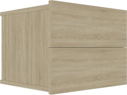 vidaXL - Nachtkastje - 40x30x30 - cm - bewerkt - hout - sonoma - eikenkleurig
