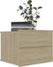 vidaXL - Nachtkastje - 40x30x30 - cm - bewerkt - hout - sonoma - eikenkleurig
