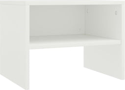 vidaXL - Nachtkastje - 40x30x30 - cm - bewerkt - hout - wit