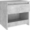 vidaXL - Nachtkastje - 40x30x39 - cm - bewerkt - hout - betongrijs