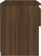 vidaXL - Nachtkastje - 40x30x39 - cm - bewerkt - hout - bruin - eikenkleur