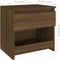 vidaXL - Nachtkastje - 40x30x39 - cm - bewerkt - hout - bruin - eikenkleur