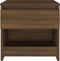 vidaXL - Nachtkastje - 40x30x39 - cm - bewerkt - hout - bruin - eikenkleur