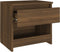 vidaXL - Nachtkastje - 40x30x39 - cm - bewerkt - hout - bruin - eikenkleur