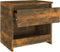 vidaXL - Nachtkastje - 40x30x39 - cm - bewerkt - hout - gerookt - eikenkleurig