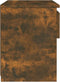 vidaXL - Nachtkastje - 40x30x39 - cm - bewerkt - hout - gerookt - eikenkleurig