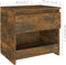 vidaXL - Nachtkastje - 40x30x39 - cm - bewerkt - hout - gerookt - eikenkleurig