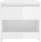 vidaXL - Nachtkastje - 40x30x39 - cm - bewerkt - hout - hoogglans - wit