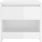 vidaXL - Nachtkastje - 40x30x39 - cm - bewerkt - hout - hoogglans - wit