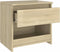 vidaXL - Nachtkastje - 40x30x39 - cm - bewerkt - hout - sonoma - eikenkleurig