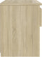 vidaXL - Nachtkastje - 40x30x39 - cm - bewerkt - hout - sonoma - eikenkleurig