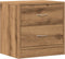 vidaXL - Nachtkastje - 40x30x40 - cm - bewerkt - hout - artisanaal - eikenkleurig