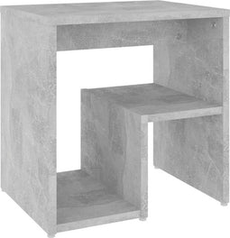 vidaXL - Nachtkastje - 40x30x40 - cm - bewerkt - hout - betongrijs