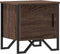 vidaXL - Nachtkastje - 40x30x40 - cm - bewerkt - hout - bruin - eikenkleur