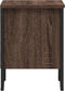 vidaXL - Nachtkastje - 40x30x40 - cm - bewerkt - hout - bruin - eikenkleur