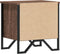 vidaXL - Nachtkastje - 40x30x40 - cm - bewerkt - hout - bruin - eikenkleur