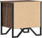 vidaXL - Nachtkastje - 40x30x40 - cm - bewerkt - hout - bruin - eikenkleur
