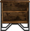vidaXL - Nachtkastje - 40x30x40 - cm - bewerkt - hout - gerookt - eikenkleurig