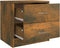 vidaXL - Nachtkastje - 40x30x40 - cm - bewerkt - hout - gerookt - eikenkleurig
