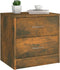 vidaXL - Nachtkastje - 40x30x40 - cm - bewerkt - hout - gerookt - eikenkleurig