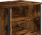 vidaXL - Nachtkastje - 40x30x40 - cm - bewerkt - hout - gerookt - eikenkleurig