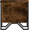 vidaXL - Nachtkastje - 40x30x40 - cm - bewerkt - hout - gerookt - eikenkleurig
