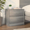 vidaXL - Nachtkastje - 40x30x40 - cm - bewerkt - hout - grijs - sonoma - eikenkleurig