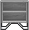 vidaXL - Nachtkastje - 40x30x40 - cm - bewerkt - hout - grijs - sonoma - eikenkleurig