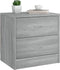 vidaXL - Nachtkastje - 40x30x40 - cm - bewerkt - hout - grijs - sonoma - eikenkleurig