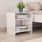 vidaXL - Nachtkastje - 40x30x40 - cm - bewerkt - hout - hoogglans - wit