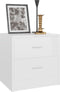 vidaXL - Nachtkastje - 40x30x40 - cm - bewerkt - hout - hoogglans - wit