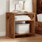 vidaXL - Nachtkastje - 40x30x40 - cm - bewerkt - hout - oud - houtkleurig