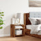 vidaXL - Nachtkastje - 40x30x40 - cm - bewerkt - hout - oud - houtkleurig