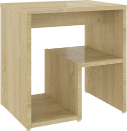 vidaXL - Nachtkastje - 40x30x40 - cm - bewerkt - hout - sonoma - eikenkleurig