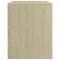 vidaXL - Nachtkastje - 40x30x40 - cm - bewerkt - hout - sonoma - eikenkleurig