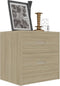 vidaXL - Nachtkastje - 40x30x40 - cm - bewerkt - hout - sonoma - eikenkleurig