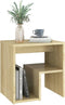 vidaXL - Nachtkastje - 40x30x40 - cm - bewerkt - hout - sonoma - eikenkleurig